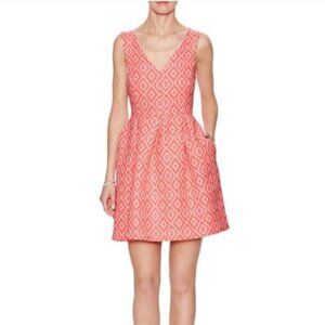 Anthropologie Hutch Jacquard V-Neck Fit & Flare Dress